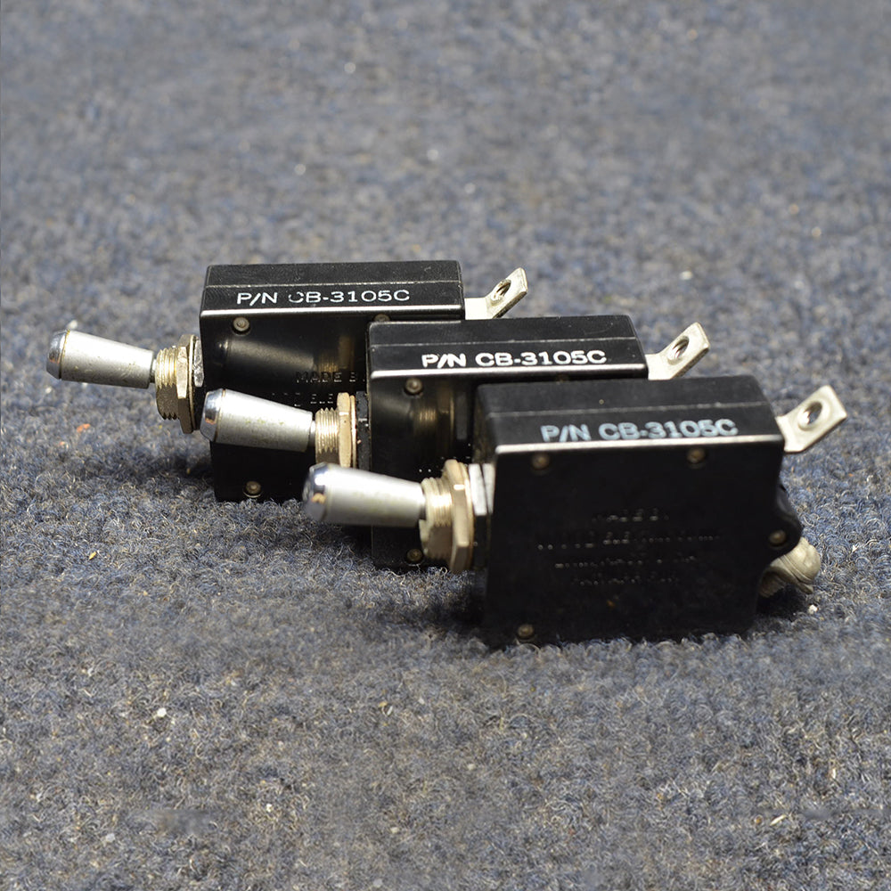 Used aircraft parts for sale W31-X2M1G-10 BEECHCRAFT 95-B55 TYCO BREAKER SWITCH PRICE PER EACH