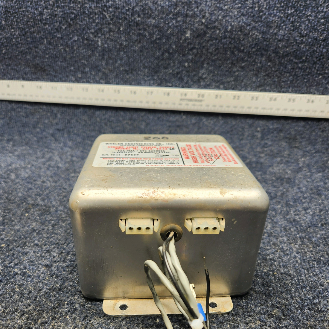 Used aircraft parts for sale, A413T2-14 DF Whelen Strobe Power Supply WHELEN STROBE LIGHT POWER SUPPLY