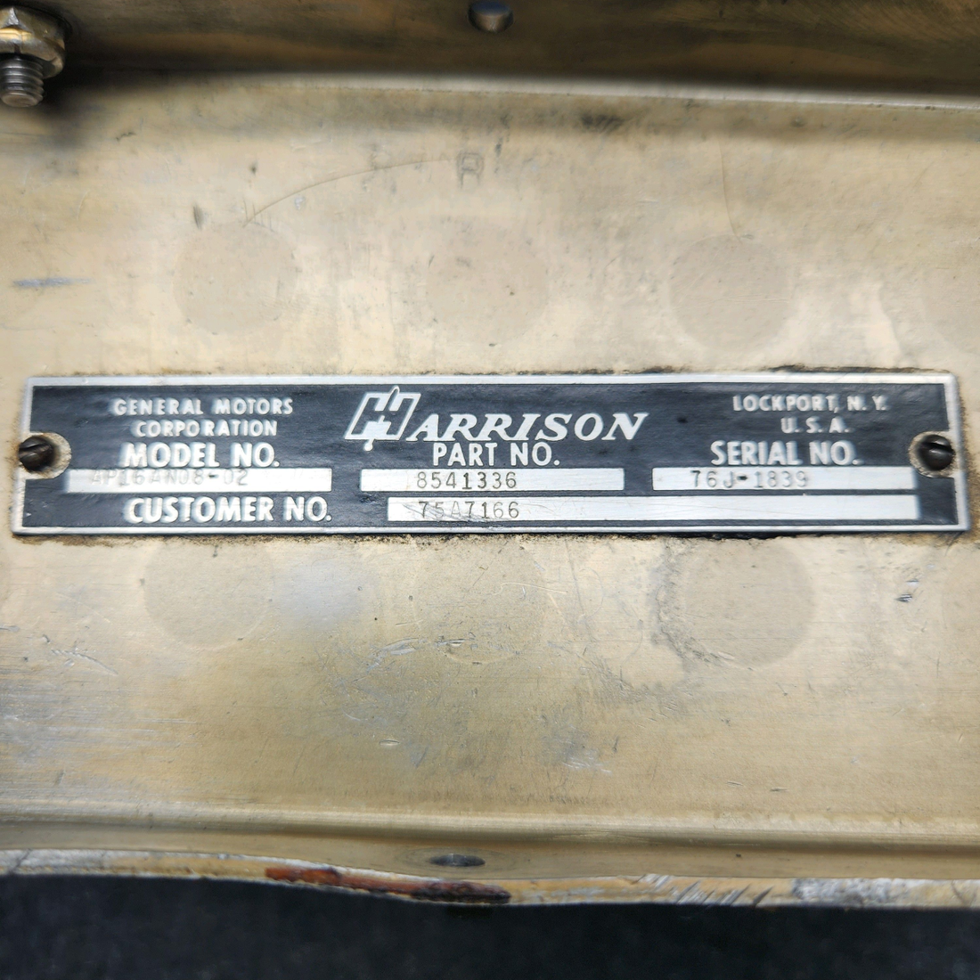 Used aircraft parts for sale, 8541336 Lycoming Textron OIL COOLER ASSEMBLY "SEE PHOTOS"