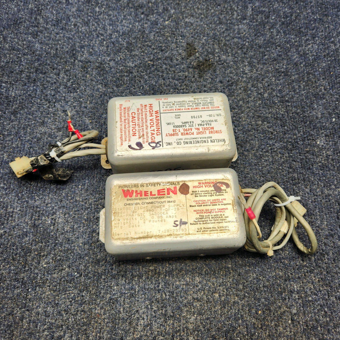 Used aircraft parts for sale, A490, T-28 Whelen Strobe Power Supply WHELLEN STROBE LIGHT POWER SUPPLY "FOR PARTS ONLY" 28VOLTS