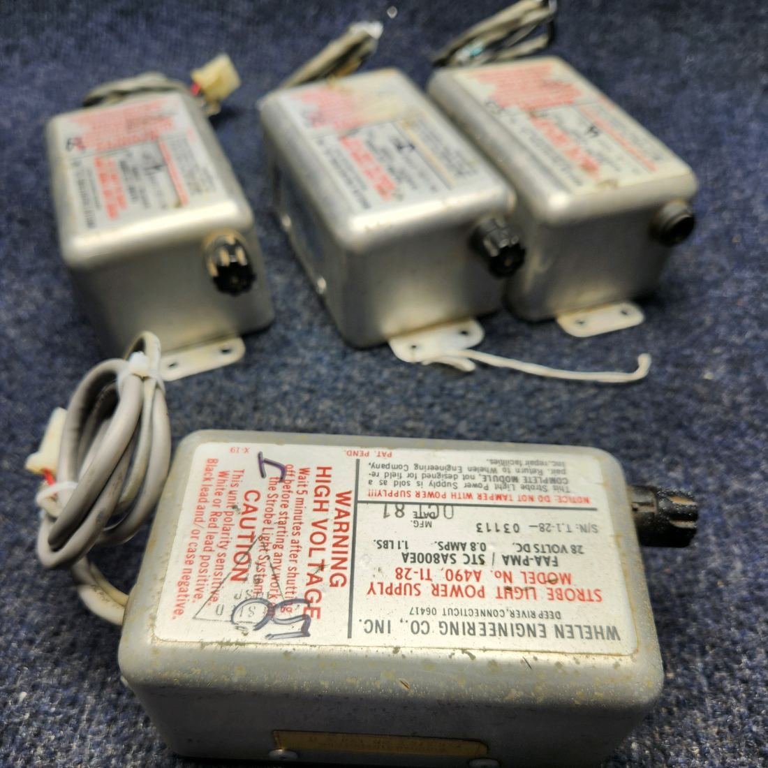Used aircraft parts for sale, A490, T1-28 Whelen Strobe Power Supply WHELEN STROBE LIGHT POWER SUPPLY "FOR PARTS ONLY" 28VOLTS