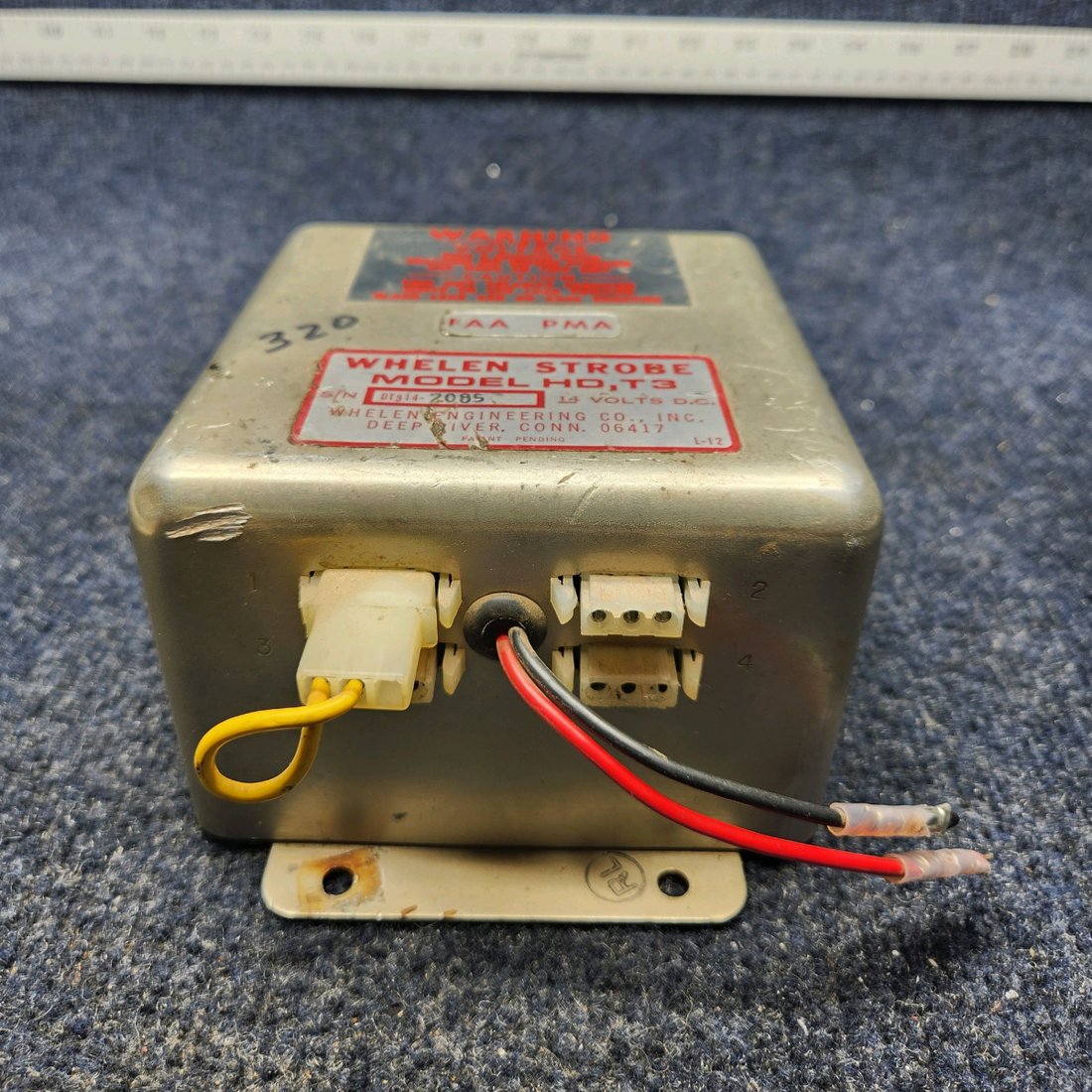 Used aircraft parts for sale, A413, T3-14 Whelen Strobe Power Supply WHELEN STROBE LIGHT POWER SUPPLY "SEE PHOTOS"