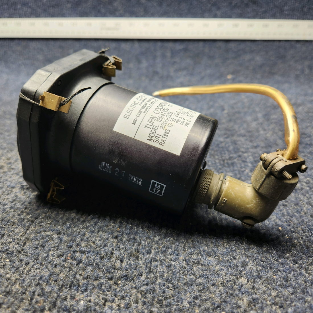 Used aircraft parts for sale, 1394T100-7Z Mid-Continent PIPIR PA32RT-300 MID-CONTINENT INSTRUMENT TURN COORDINATOR INDICATOR (VOLTS: 12-32)