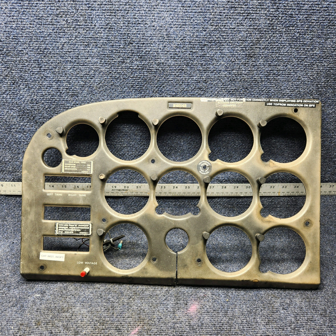 Used aircraft parts for sale, 2413020-803 CESSNA C172RG FORWARD INSTRUMENT PANEL COVER LH & POST LIGHT SEE PHOTOS