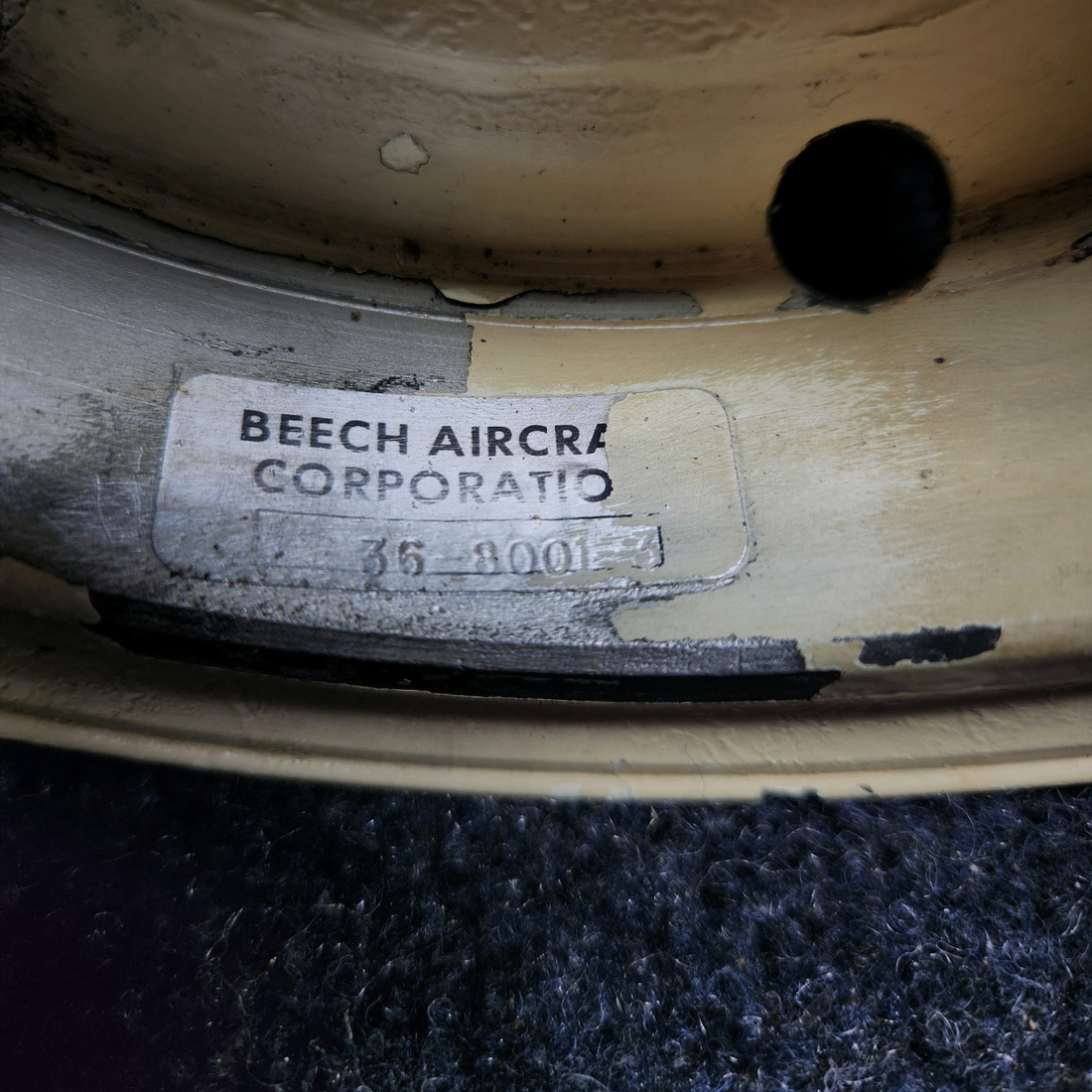 Used aircraft parts for sale, 40-83 BEECHCRAFT F35 CLEVELAND MAIN WHEEL ASSEMBLY 6.00-6