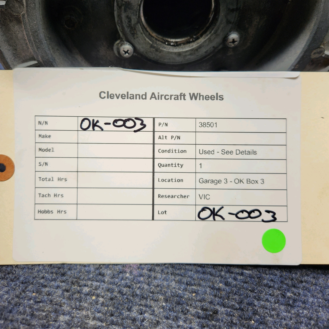 Used aircraft parts for sale, 38501 Cleveland CLEVELAND AIRCRAFT WHEELS