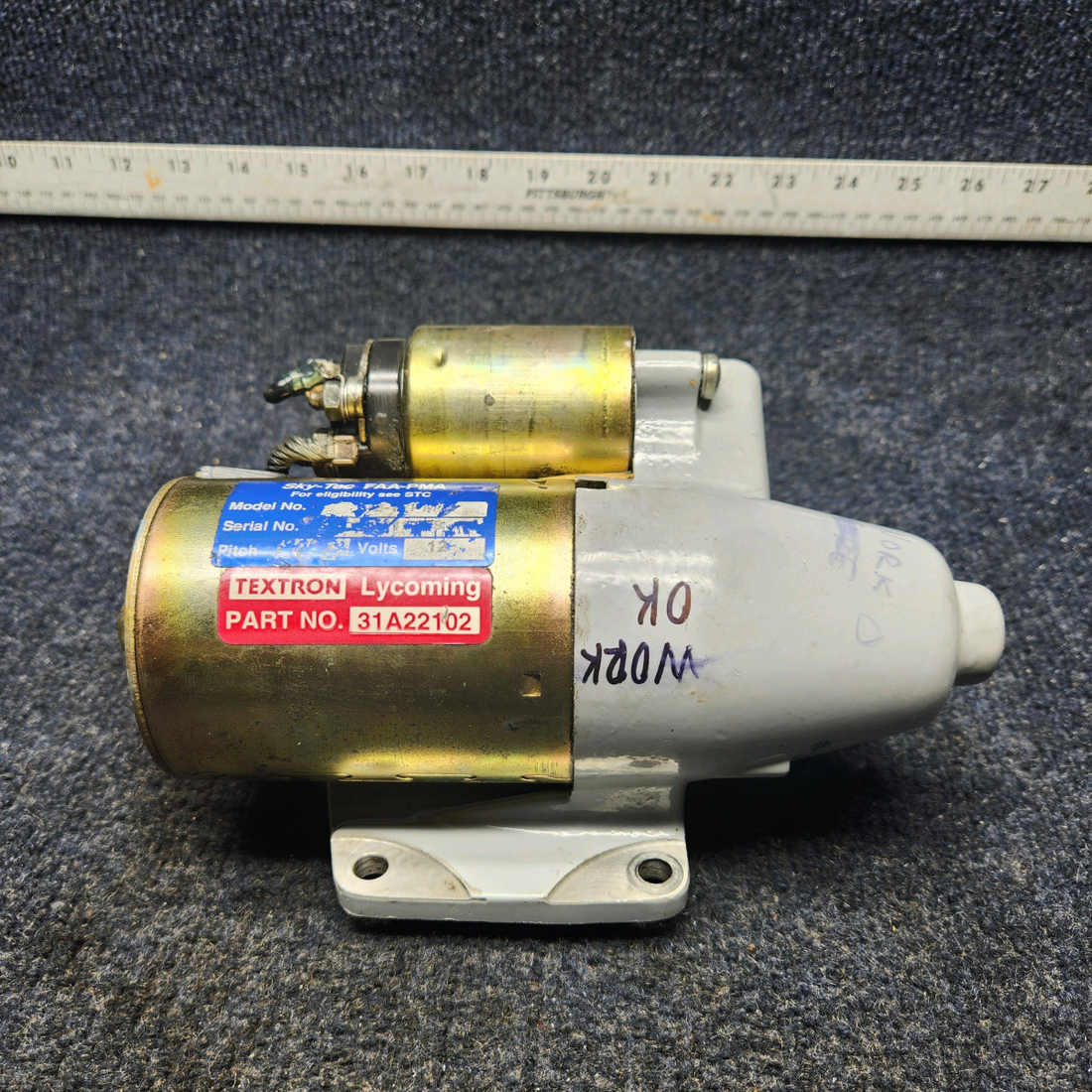 Used aircraft parts for sale, 31A22102 SKY-TEC Texas Several LYCOMING STARTER SKY TEC 24-12VOLTS