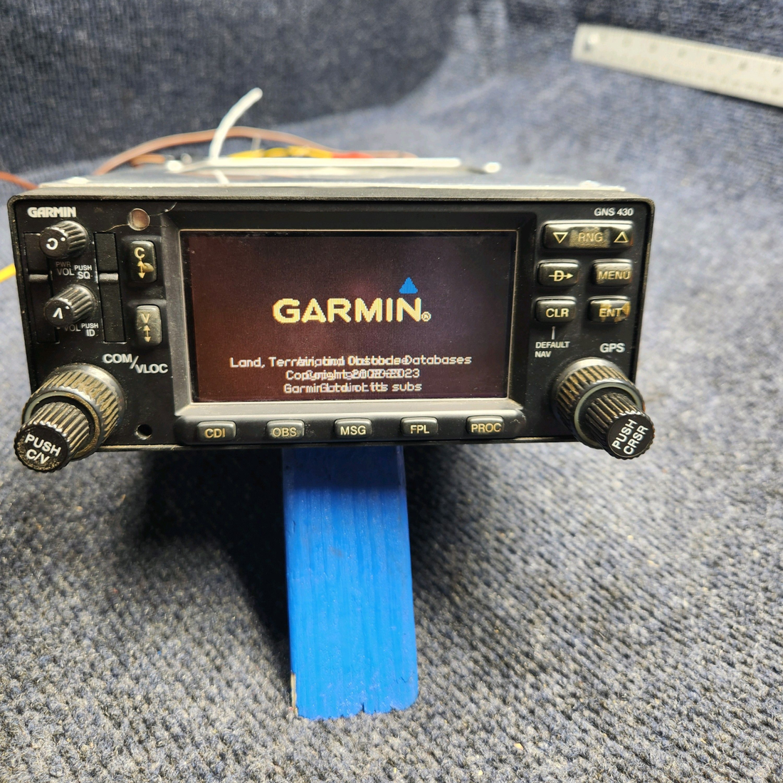 Used aircraft parts for sale, 011-01060-40 Garmin PIPER PA28-161 Warrior III GNS 430W GPS COM NAV  W RACK AND CONNECTORS.