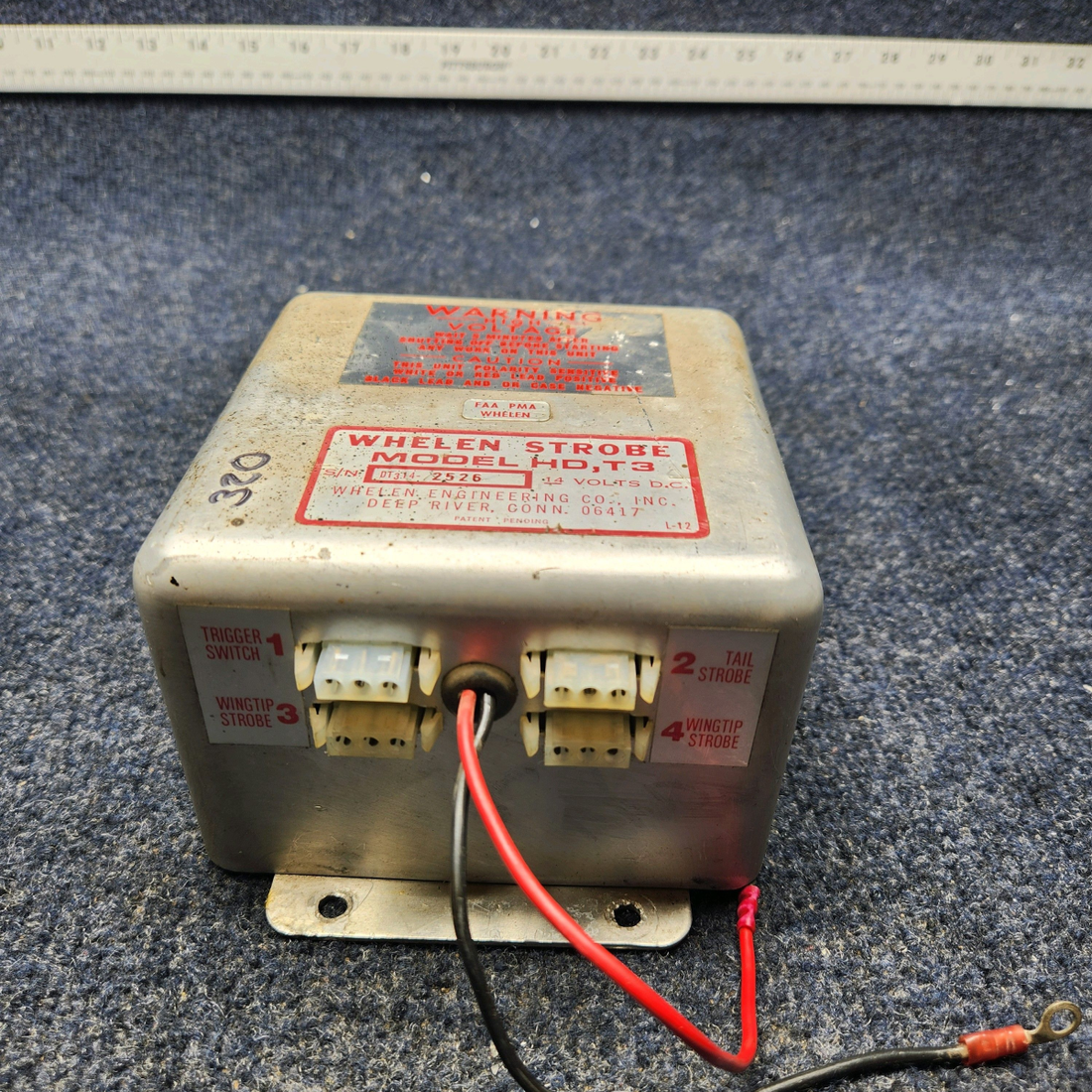 Used aircraft parts for sale, A413, T3-14 Whelen Strobe Power Supply WHELEN STROBE LIGHT POWER SUPPLY  28 VOLTS