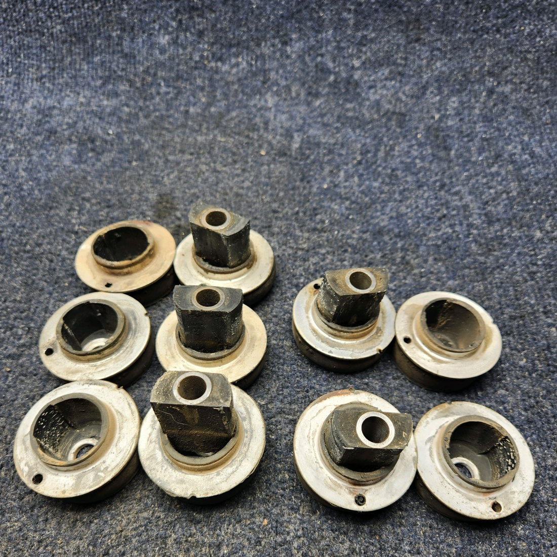Used aircraft parts for sale, J-7530-1 Continental Texas Several CONTINENTAL LORD ENGINE MOUNT SET FIVE (5)