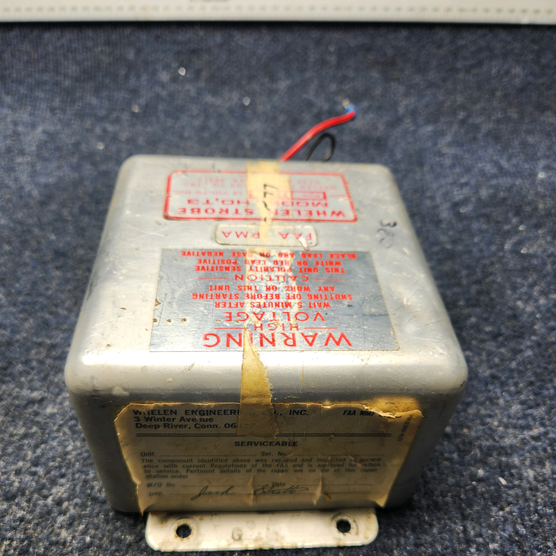 Used aircraft parts for sale, A413, T3-14 Whelen Strobe Power Supply WHELEN STROBE LIGHT POWER SUPPLY "SEE PHOTOS"