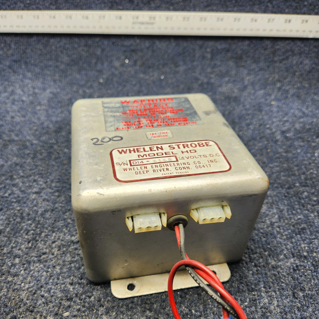 Used aircraft parts for sale, A413T2-14 DF Whelen Strobe Power Supply WHELEN STROBE LIGHT POWER SUPPLY